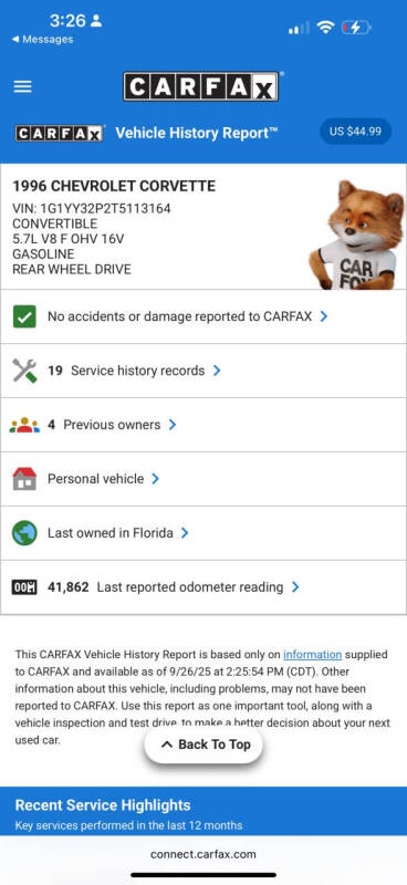 1996 Chevrolet Corvette