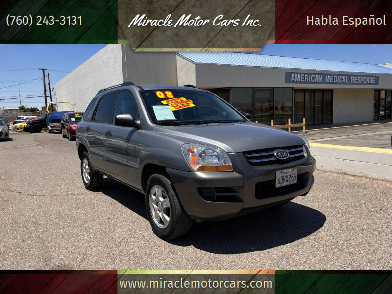 2008 Kia Sportage for sale at Miracle Motor Cars Inc. in Victorville CA