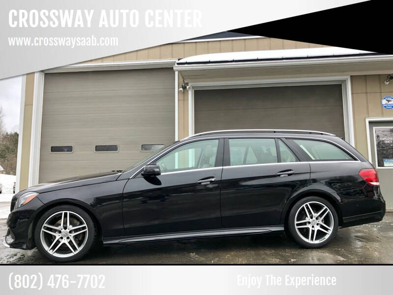 2014 Mercedes-Benz E-Class for sale at CROSSWAY AUTO CENTER in East Barre VT