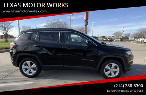 2020 Jeep Compass for sale at TEXAS MOTOR WORKS in Arlington TX