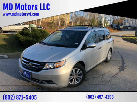 2014 Honda Odyssey for sale at MD Motors LLC in Williston VT
