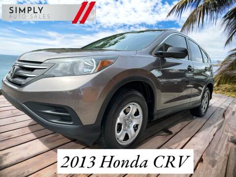 2013 Honda CR-V for sale at Simply Auto Sales in Lake Park FL