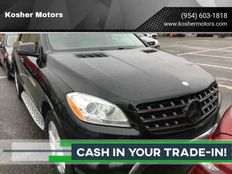 2013 Mercedes-Benz M-Class for sale at Kosher Motors in Hollywood FL