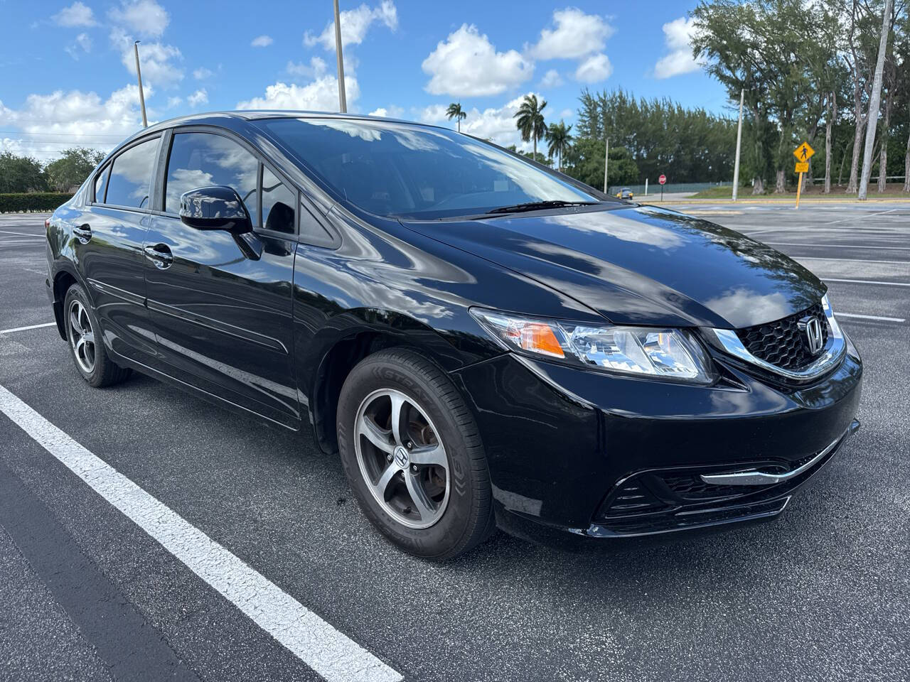 Black 2015 Honda Civic SE SE 4dr Sedan 1
