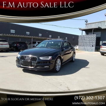 2016 Audi A4 for sale at F.M Auto Sale LLC in Dallas TX