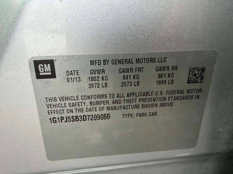 2013 Chevrolet Cruze ECO Manual