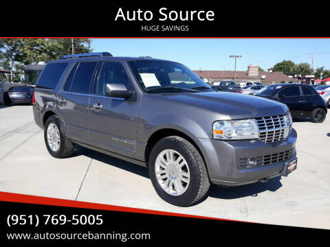 2013 Lincoln Navigator for sale at Auto Source in Banning CA