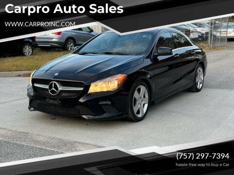 2015 Mercedes-Benz CLA for sale at Carpro Auto Sales in Chesapeake VA