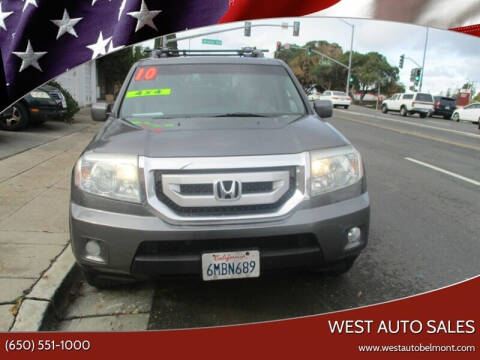 2010 Honda Pilot for sale at West Auto Sales in Belmont CA