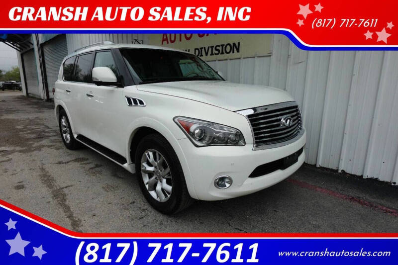 2012 Infiniti QX56 for sale at CRANSH AUTO SALES, INC in Arlington TX