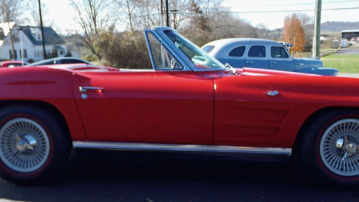 Red 1964 Chevrolet Corvette Convertible 1