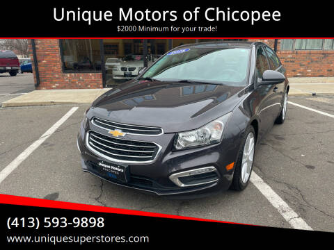 2016 Chevrolet Cruze Limited for sale at Unique Motors of Chicopee in Chicopee MA