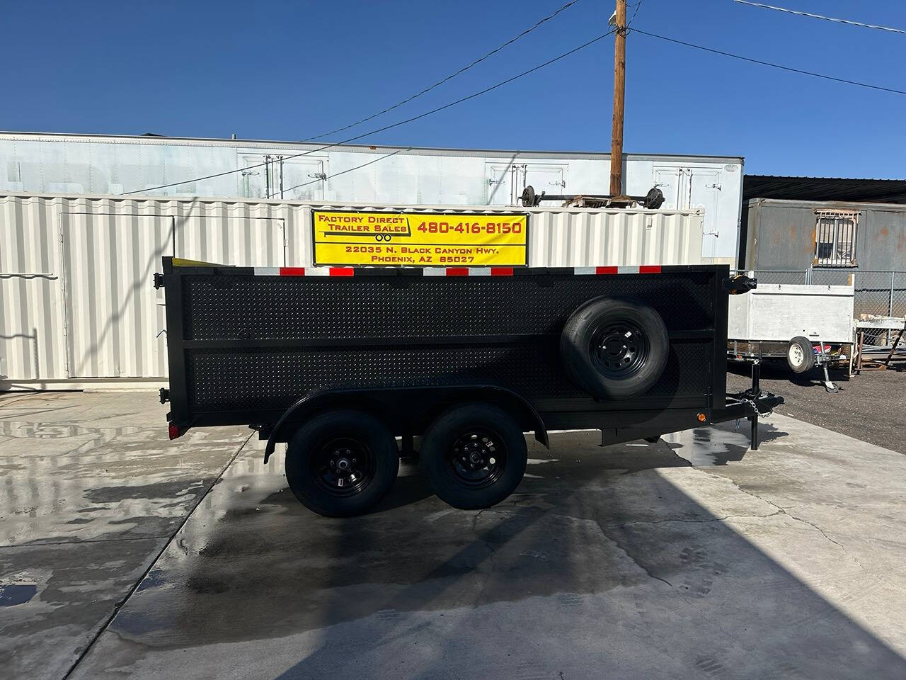 2025 Polestar 12x8x3 Diamond Plated Dump Trailer for sale at Factory Direct Trailer Sales in Phoenix, AZ