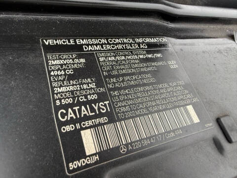 2002 Mercedes-Benz S-Class S 500