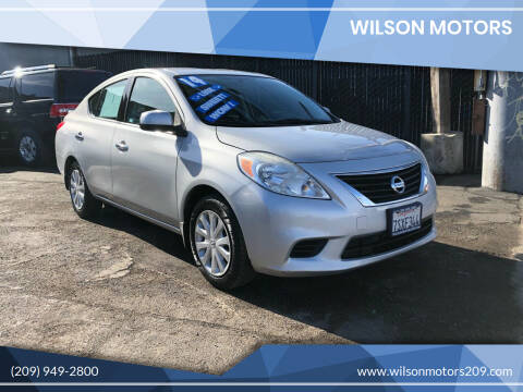 2014 Nissan Versa for sale at WILSON MOTORS in Stockton CA
