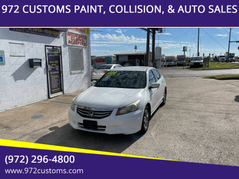 2011 Honda Accord for sale at 972 CUSTOMS PAINT, COLLISION, & AUTO SALES in Duncanville TX