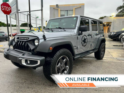2017 Jeep Wrangler Unlimited for sale at Global Auto Sales USA in Miami FL