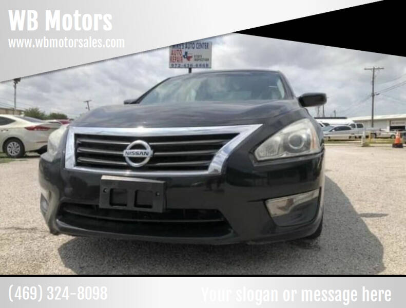 2015 Nissan Altima for sale at WB Motors in Lewisville TX