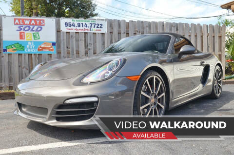 2014 Porsche Boxster for sale at ALWAYSSOLD123 INC in Fort Lauderdale FL