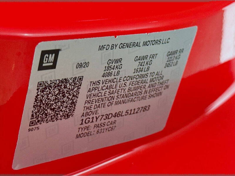 2020 Chevrolet Corvette Stingray