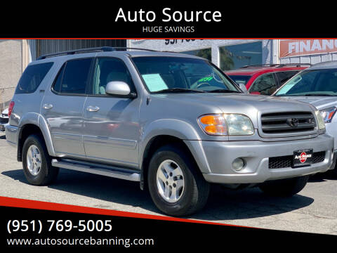 2003 Toyota Sequoia for sale at Auto Source in Banning CA