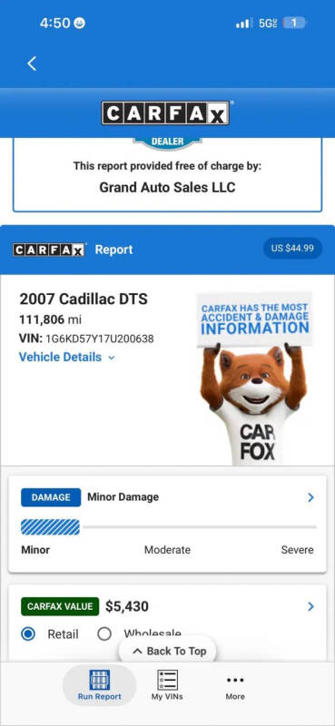 2007 Cadillac DTS