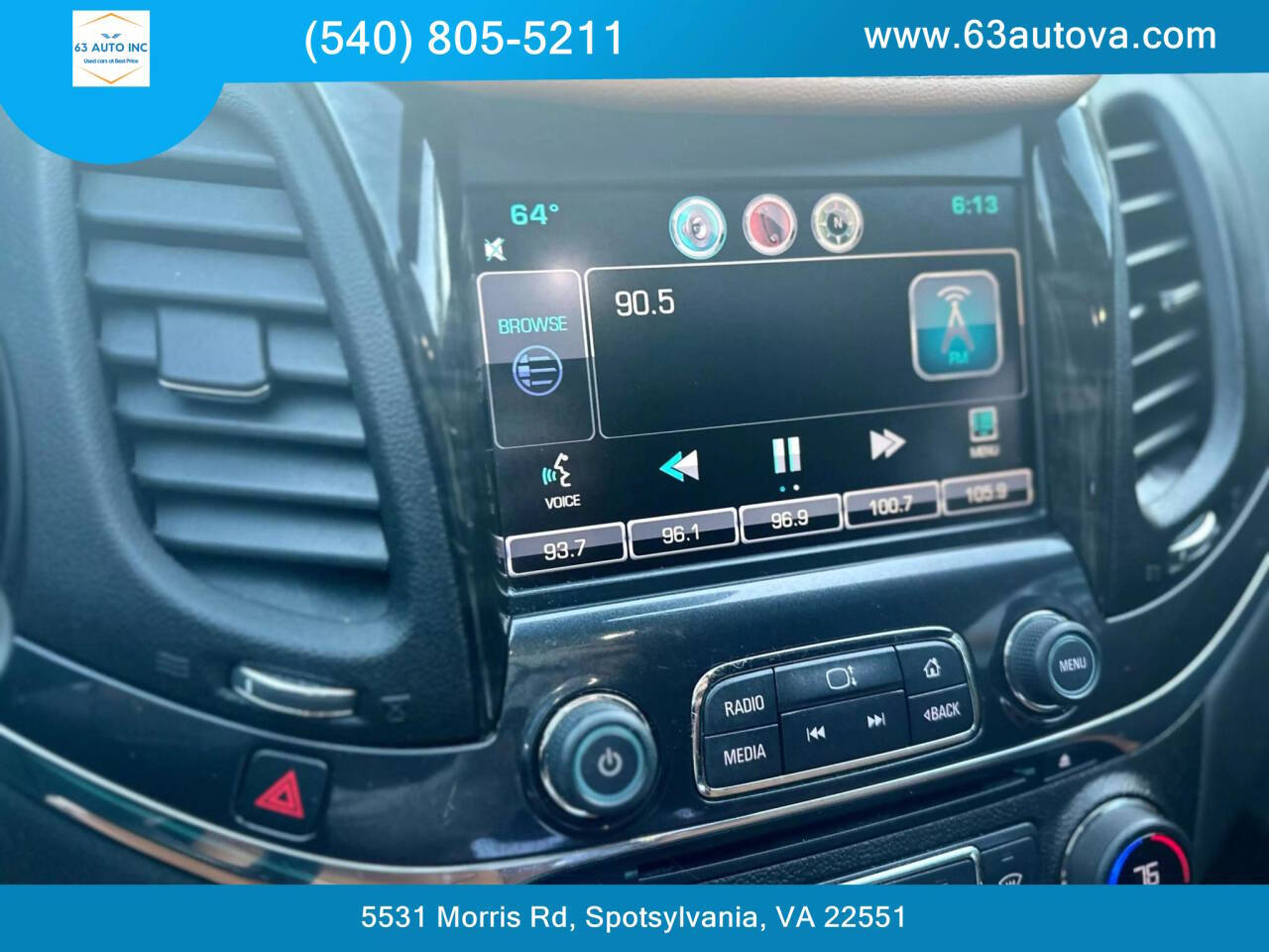 2015 Chevrolet Impala for sale at 63 Auto Inc in Spotsylvania, VA