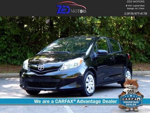 2013 Toyota Yaris for sale at Zed Motors in Raleigh NC