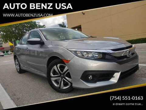 2016 Honda Civic for sale at AUTO BENZ USA in Fort Lauderdale FL
