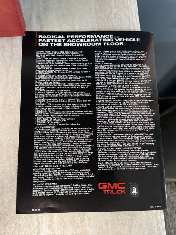 1991 GMC Syclone Syclone