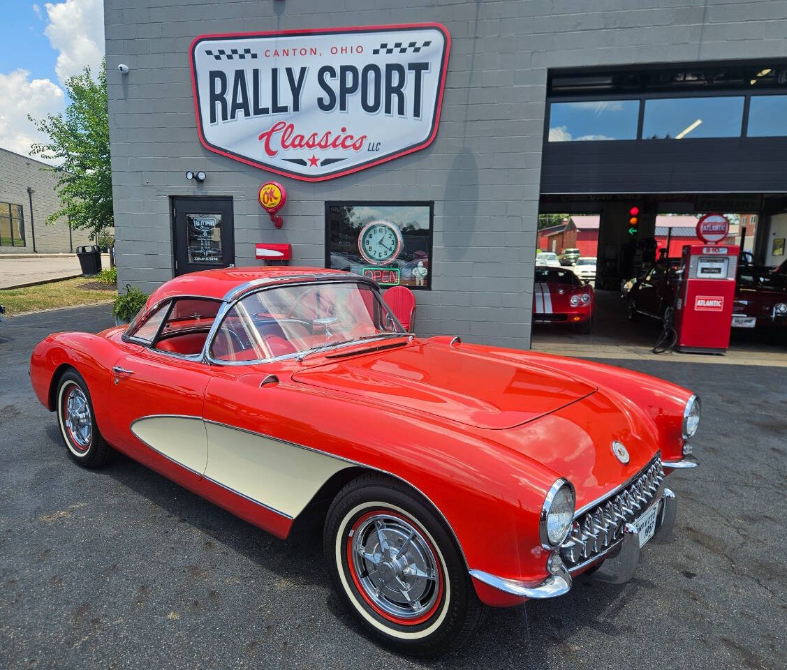 Orange 1957 Chevrolet Corvette Convertible 1