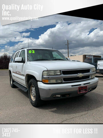2002 Chevrolet Tahoe for sale at Quality Auto City Inc. in Laramie WY