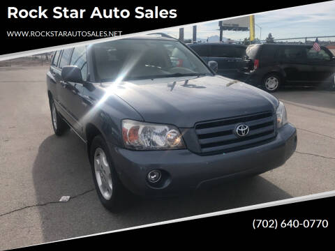 2005 Toyota Highlander for sale at ROCK STAR TRUCK & AUTO LLC in Las Vegas NV