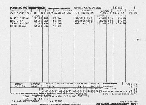 1973 Pontiac Trans Am