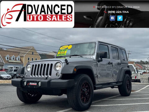 2017 Jeep Wrangler Unlimited for sale at Advanced Auto Sales in Dracut MA