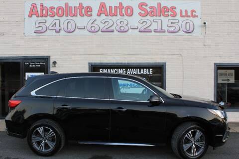 2018 Acura MDX for sale at Absolute Auto Sales in Fredericksburg VA