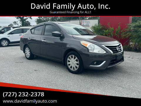 2015 Nissan Versa for sale at David Family Auto, Inc. in New Port Richey FL