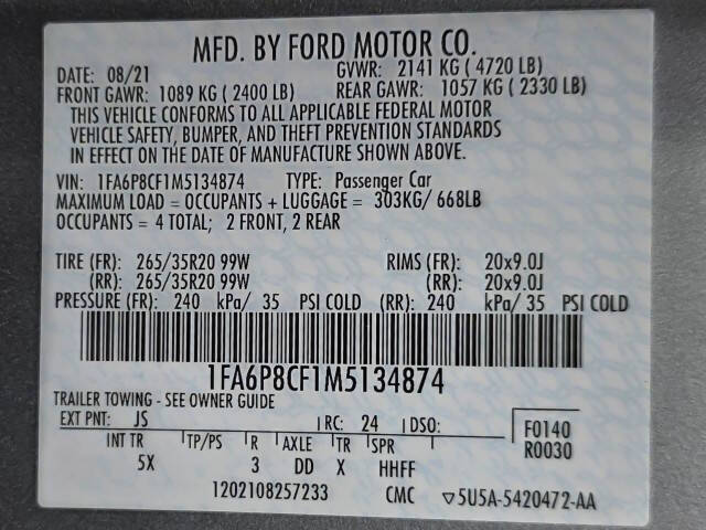 2021 Ford Mustang GT Premium