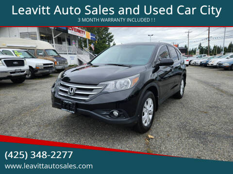 2012 Honda CR-V for sale at Leavitt Auto Sales and Used Car City in Everett WA