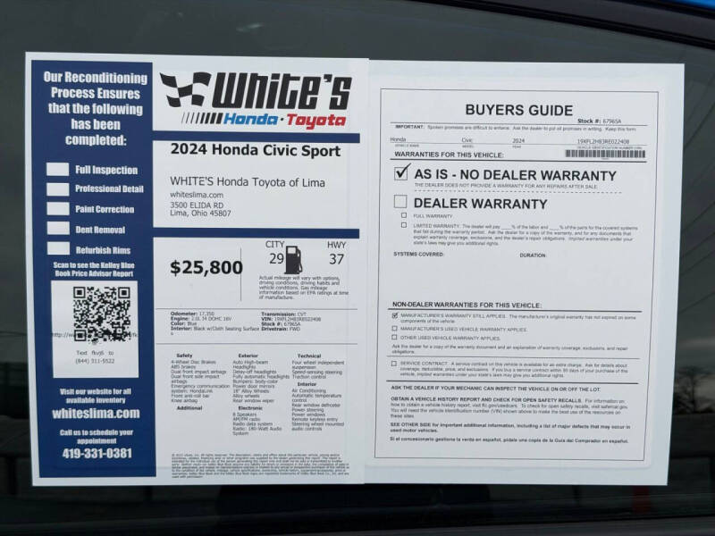 2024 Honda Civic Sport