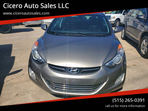 2013 Hyundai Elantra for sale at Cicero Auto Sales LLC in Des Moines IA