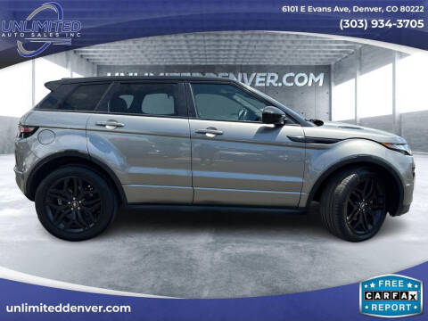 2017 Land Rover Range Rover Evoque for sale at Unlimited Auto Sales in Denver CO