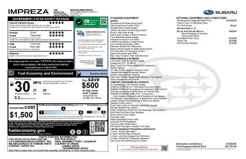 2023 Subaru Impreza Sport