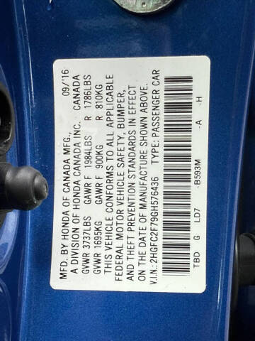 2016 Honda Civic EX