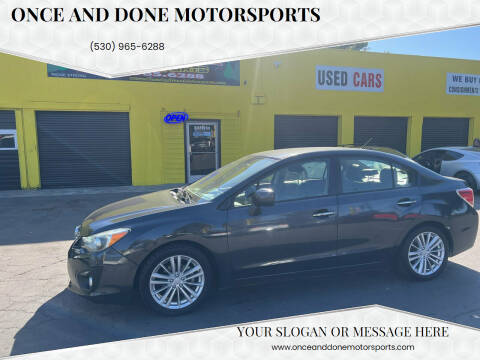 2012 Subaru Impreza for sale at Once and Done Motorsports in Chico CA