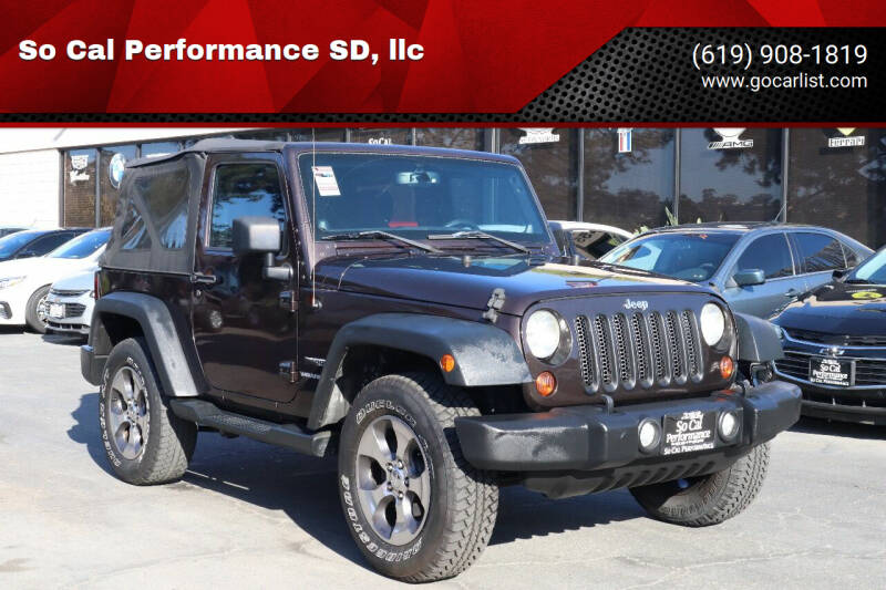 2013 Jeep Wrangler for sale at So Cal Performance SD, llc in San Diego CA