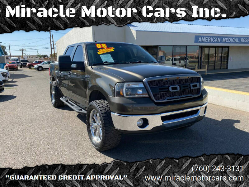 2008 Ford F-150 for sale at Miracle Motor Cars Inc. in Victorville CA