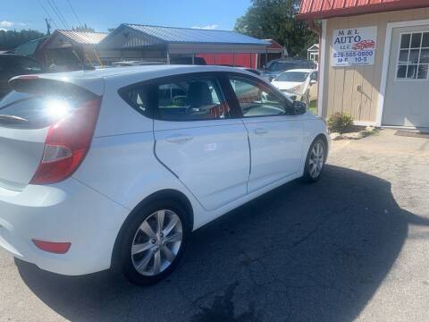 2013 Hyundai Accent for sale at M&L Auto, LLC in Clyde NC