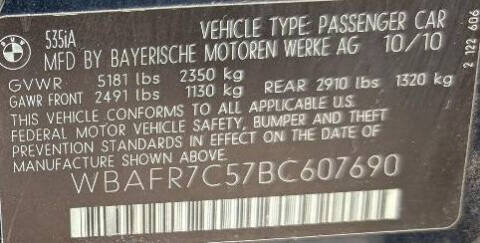 2011 BMW 5 Series 535i