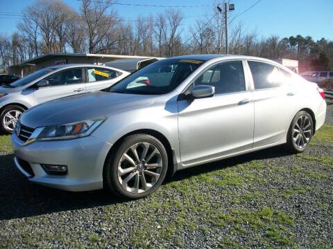 2013 Honda Accord for sale at Lentz's Auto Sales in Albemarle NC